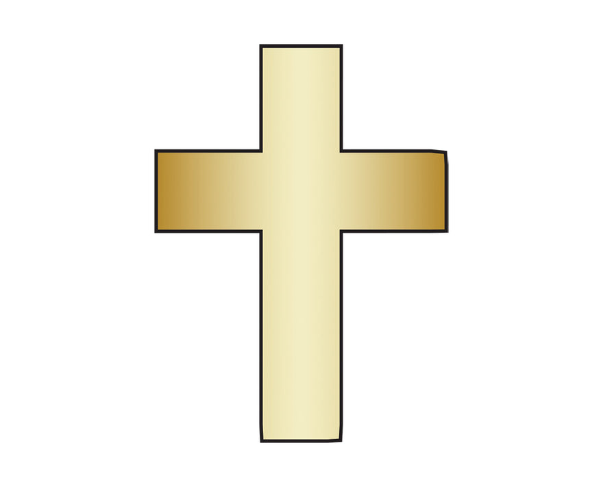 Mini Cross Icon - Gold