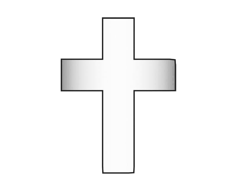 Mini Cross Icon - Silver