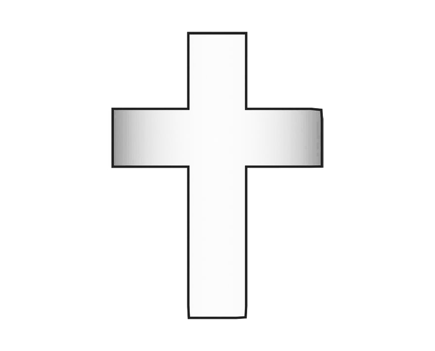 Mini Cross Icon - Silver