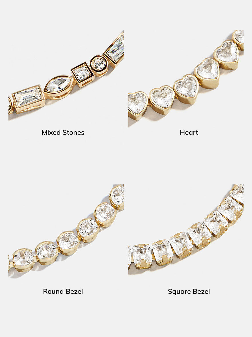 Brooke Tennis Bracelet - Heart Stone