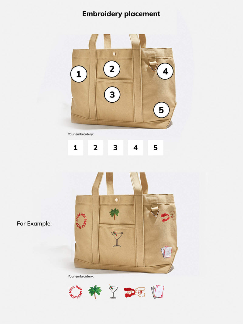 BaubleBar Beige - 
    Hand select 5 icons to personalize your tote
  

