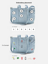 BaubleBar Light Denim - 
    Hand select 6 icons to personalize your tote
  
