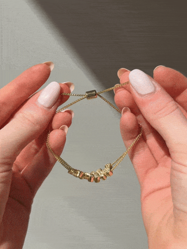 Pavé Bubble Slider Custom Bracelet - Pavé Bubble Double Strand