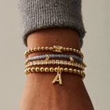 Dangle Charm Initial Pisa Bracelet - Gold