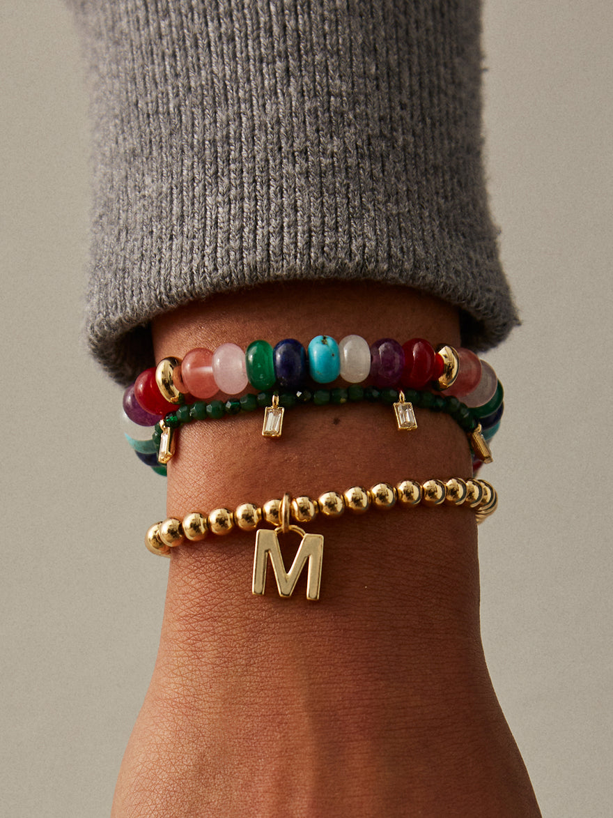 Marjorie Beaded Bracelet - Dark Multi