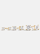 BaubleBar Debra 18K Gold Earring Set - Gold/Pavé - 
    Cubic zirconia stud earrings
  
