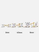 BaubleBar Debra 18K Gold Earring Set - Gold/Pavé - 
    Cubic zirconia stud earrings
  

