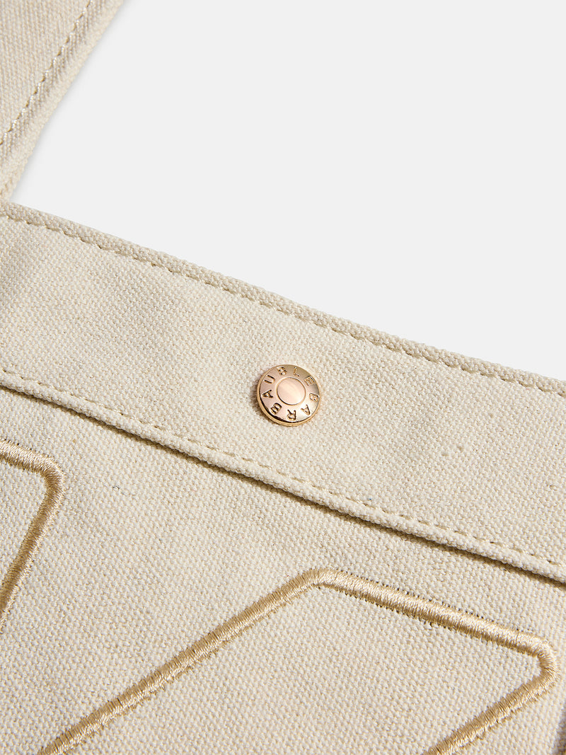 BaubleBar Alpha Custom Tote - Natural Sand - 
    Personalized tote bag in 3 sizes - select 2-3 initials
  
