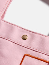 BaubleBar Alpha Custom Tote - Soft Pink - 
    Personalized canvas tote bag with custom embroidered initials 
  
