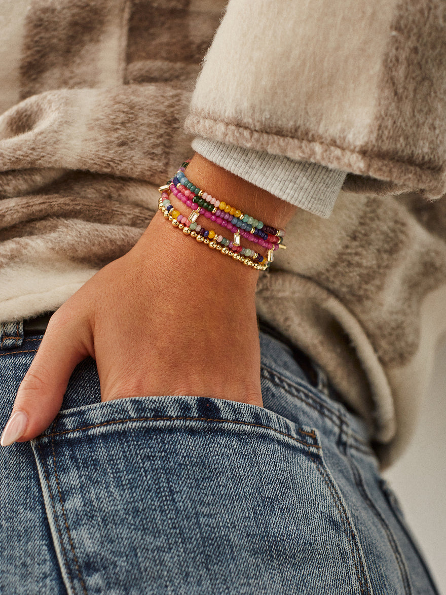 Emily Semi-Precious Bracelet - Multi Color Block