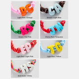 Knotty Enamel Initial Custom Bracelet - Multi/White Double Letter