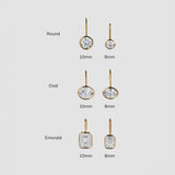 Fallon 14K Gold Bezel Earrings - Gold