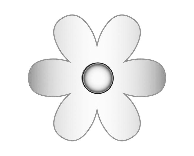Flower Icon - Silver