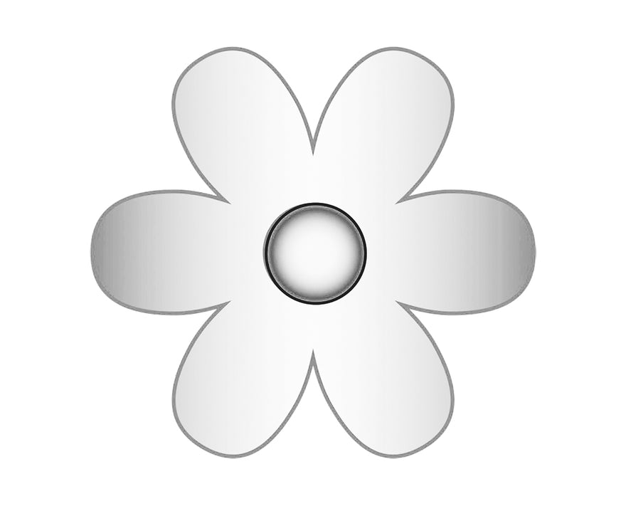 Flower Icon - Silver