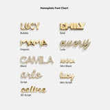 14K Gold Custom Nameplate Necklace - Bold