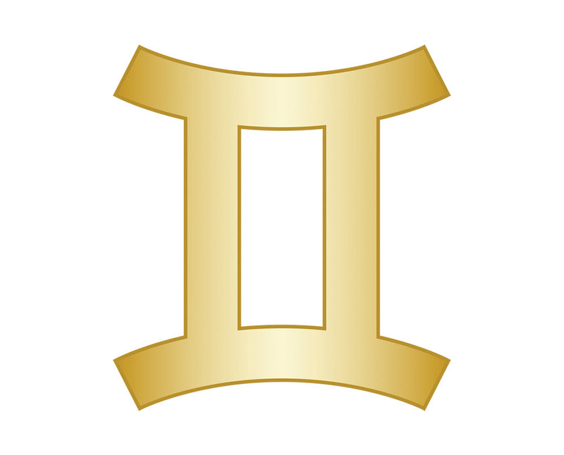 Gemini Mini Zodiac Icon - Gold