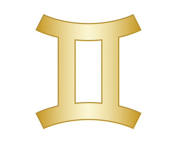 Gemini Mini Zodiac Icon - Gold