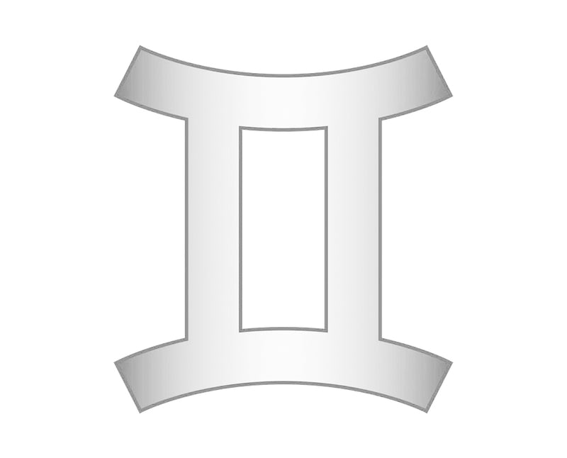 Gemini Mini Zodiac Icon - Silver