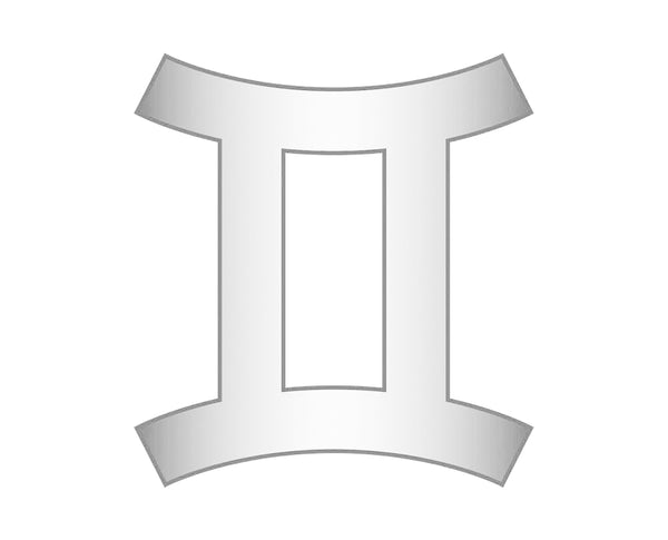 Gemini Mini Zodiac Icon - Silver