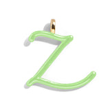 Custom Matcha Green Enamel Script Letter Charm - Z