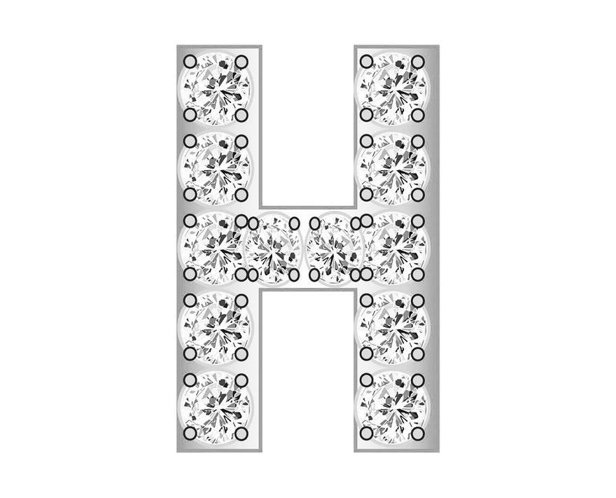 H - Pavé Silver
