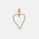 Heart Cluster Charm - Heart Pave Outline