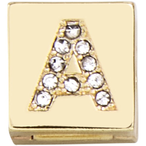 Square Hinge Letter Bead - A