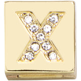 Square Hinge Letter Bead - X