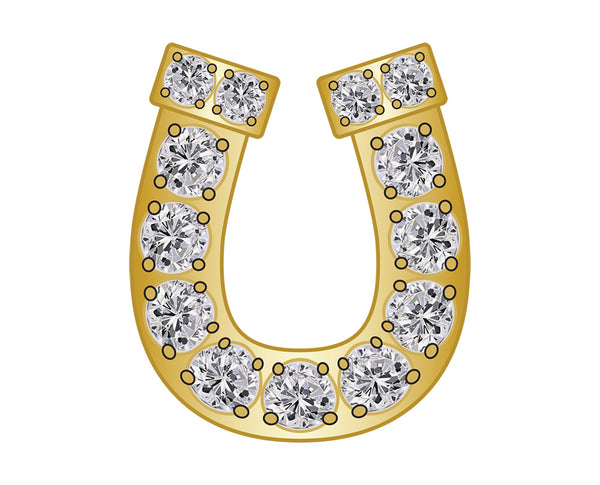 Horseshoe Icon - Pavé Gold