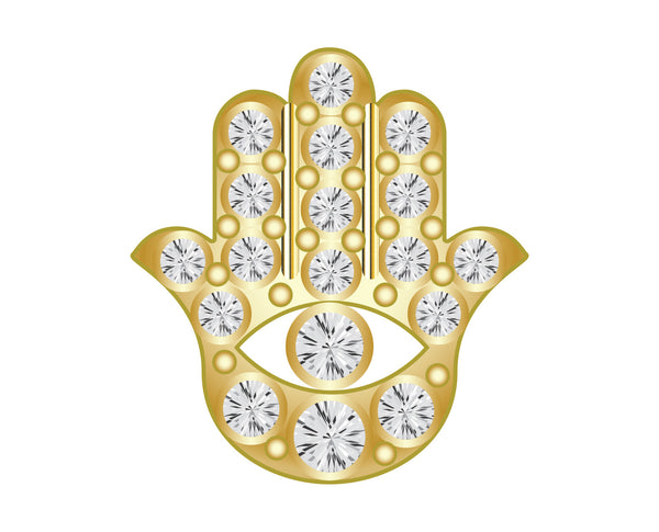 Pavé Motif Icon - Hamsa
