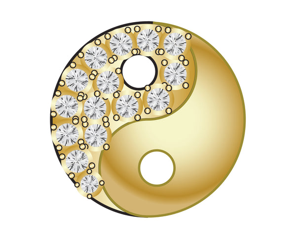 Pavé Motif Icon - Yin Yang