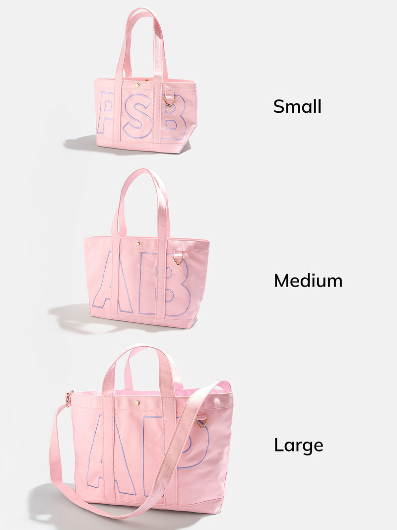 BaubleBar Lilac - 
    Personalized canvas tote bag with custom embroidered initials 
  
