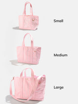 BaubleBar Pure White - 
    Personalized canvas tote bag with custom embroidered initials 
  
