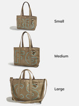 BaubleBar Turquoise - 
    Personalized canvas tote bag with custom embroidered initials 
  
