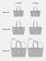 BaubleBar Alpha Custom Tote - Soft Pink - 
    Personalized canvas tote bag with custom embroidered initials 
  
