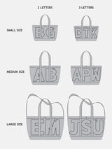 BaubleBar Alpha Custom Tote - Natural Sand - 
    Personalized tote bag in 3 sizes - select 2-3 initials
  
