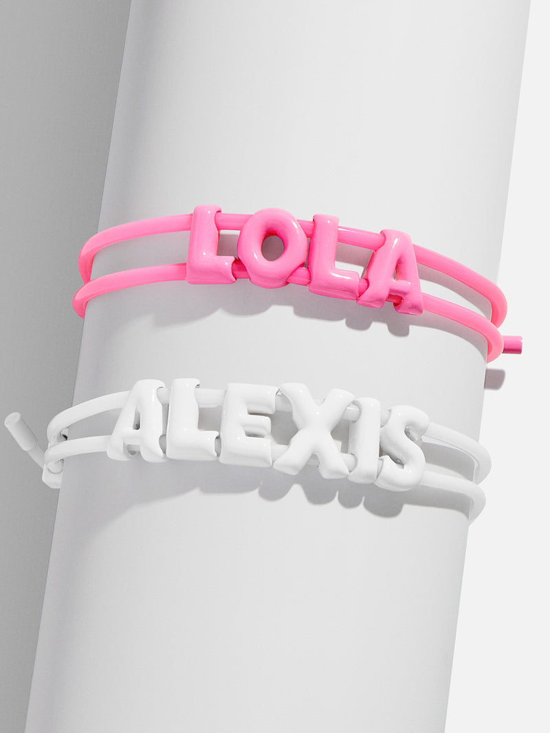 BaubleBar Jelly Custom Slider Bracelet - Hot Pink - Customizable bracelet