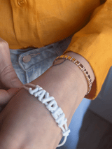 BaubleBar Say It All Custom Slider Bracelet - White - Get Gifting: Enjoy 20% Off
