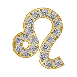 Leo Mini Zodiac Icon - Pavé/Gold