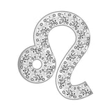 Leo Mini Zodiac Icon - Pavé/Silver