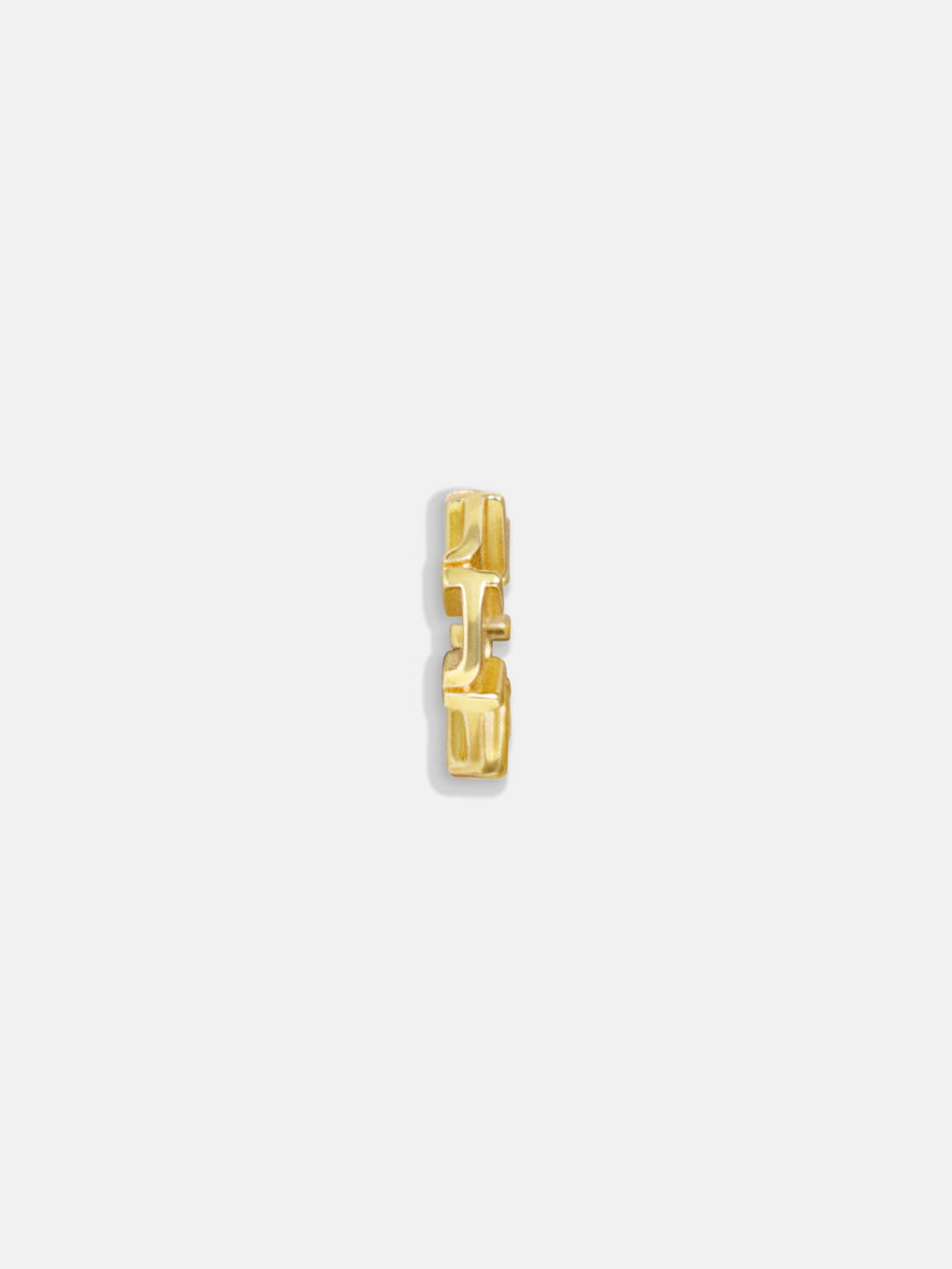 Gold Initial Bead Charm - J