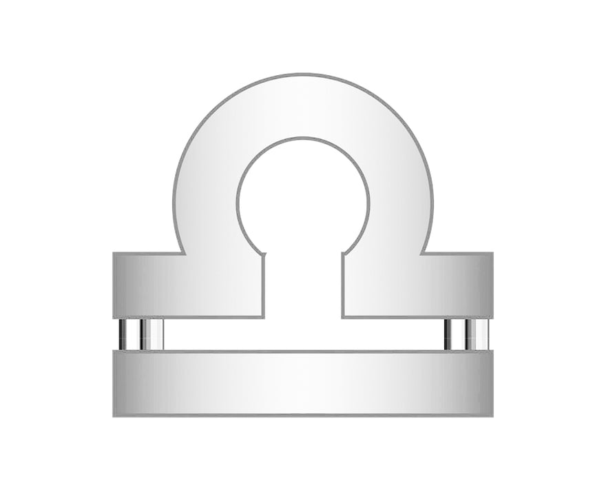 Libra Mini Zodiac Icon - Silver