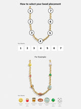 BaubleBar Custom Pisa Charm Necklace - Charm Necklace - 
    Gold beaded charm necklace
  
