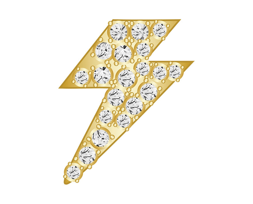 Mini Lightning Icon - Clear/Gold