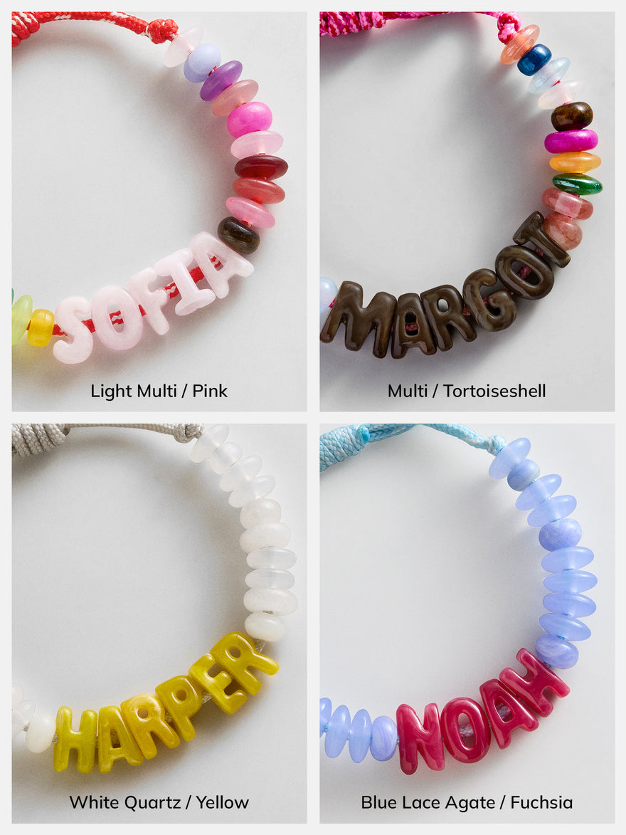 Wear Everywhere Waterproof Custom Bracelet - White Quartz/Yellow