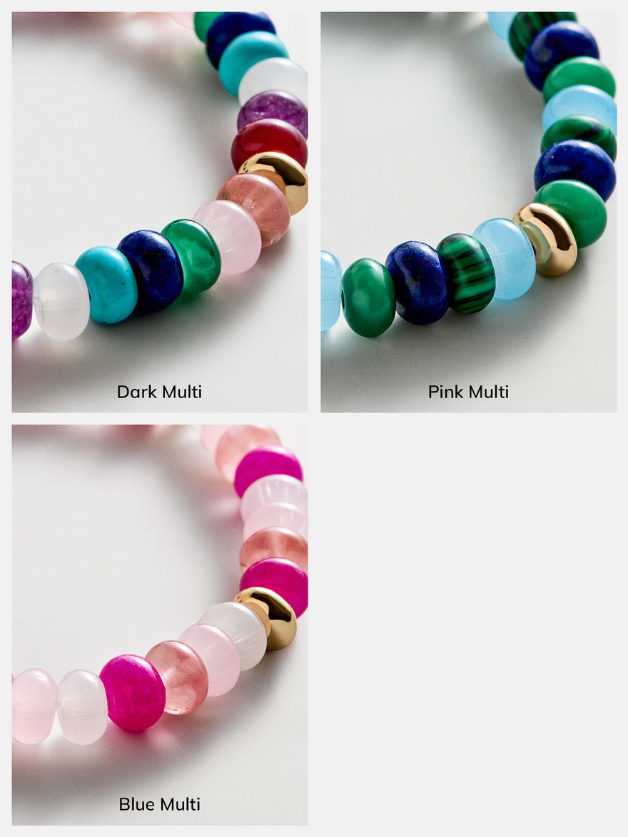 Marjorie Beaded Bracelet - Dark Multi