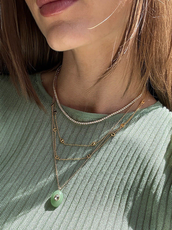 BaubleBar Aura Semi-Precious Pendant Necklace - Green - 
    Enjoy 20% off - This Week Only
  
