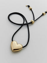 BaubleBar Millie Bubble Heart Cord Necklace - Gold - 
    Gold heart pendant 
  
