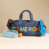Thready to Go Kids' Custom Duffle - Dark Denim/Multi