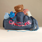 Thready to Go Kids' Custom Duffle - Dark Denim/Pink Multi